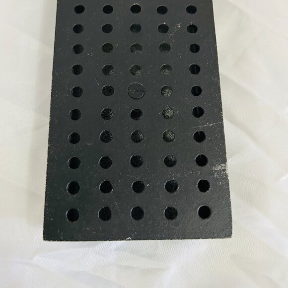 Vintage Black Cast Iron Fireplace Hearth Match Holder Cut Out Stars wall mount - Picture 7 of 16